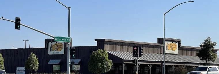 Cracker Barrel Old Country Store exterior in Santa Maria, California.