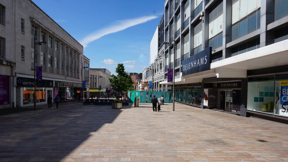Debenhams store on The Moor in Sheffield, photographed in 2016.