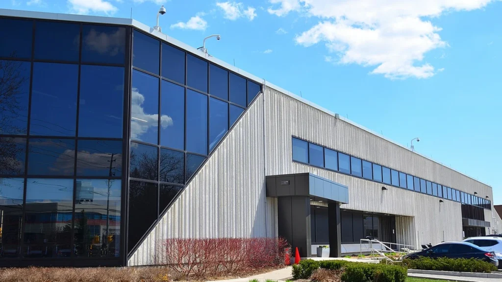Exterior of a Digital Realty data center in Markham, Ontario, Canada.