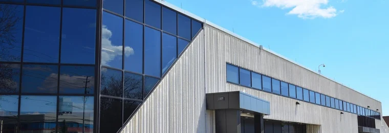 Exterior of a Digital Realty data center in Markham, Ontario, Canada.