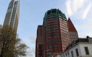 Zurichtoren and surrounding buildings in The Hague, Netherlands.
