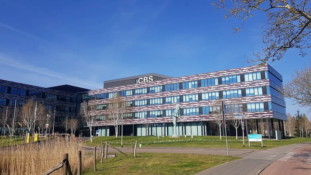 Statistics Netherlands (CBS) office building in Heerlen, Netherlands.