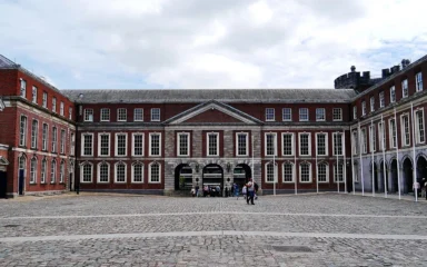 Great Courtyard of Dublin Castle in Dublin, Ireland.