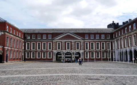 Great Courtyard of Dublin Castle in Dublin, Ireland.