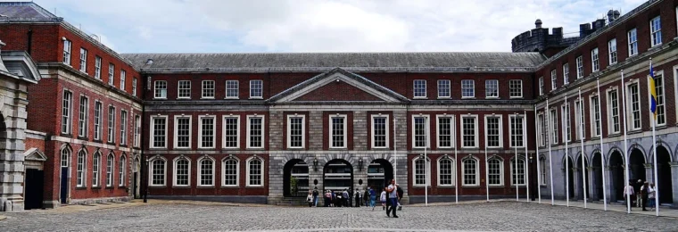 Great Courtyard of Dublin Castle in Dublin, Ireland.