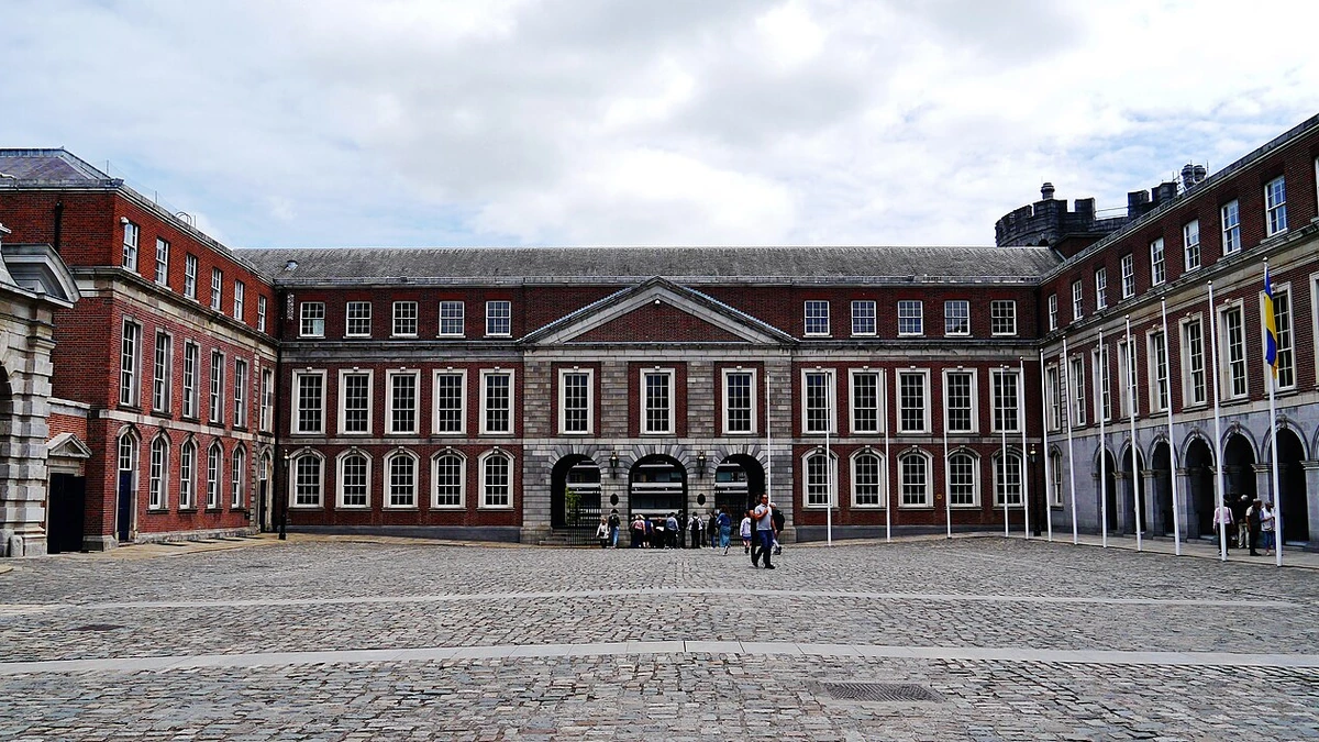 Great Courtyard of Dublin Castle in Dublin, Ireland.