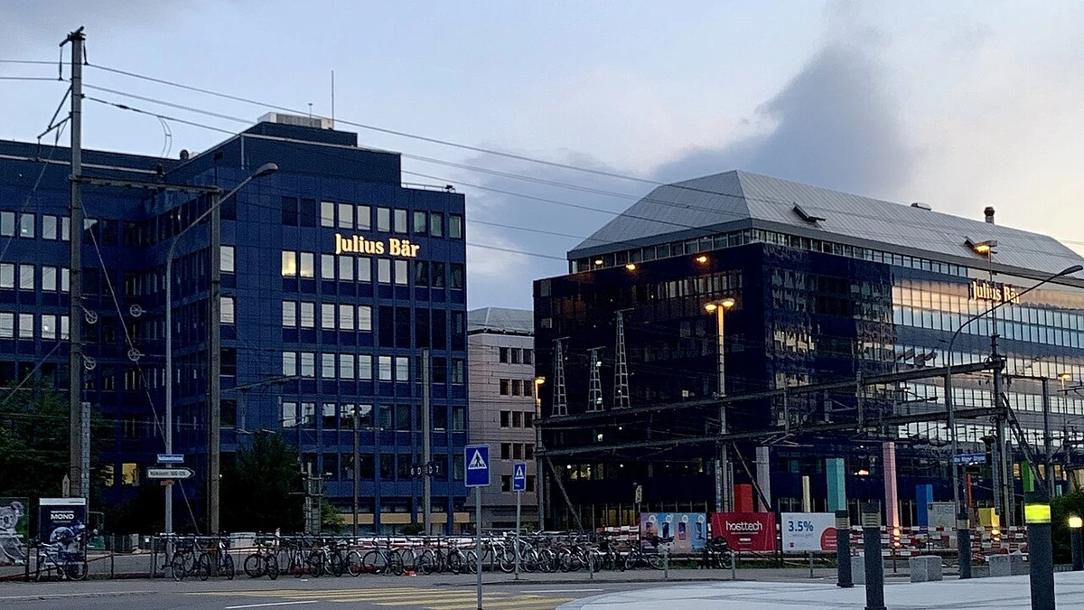 Julius Bär Bank building in Zürich, Switzerland.