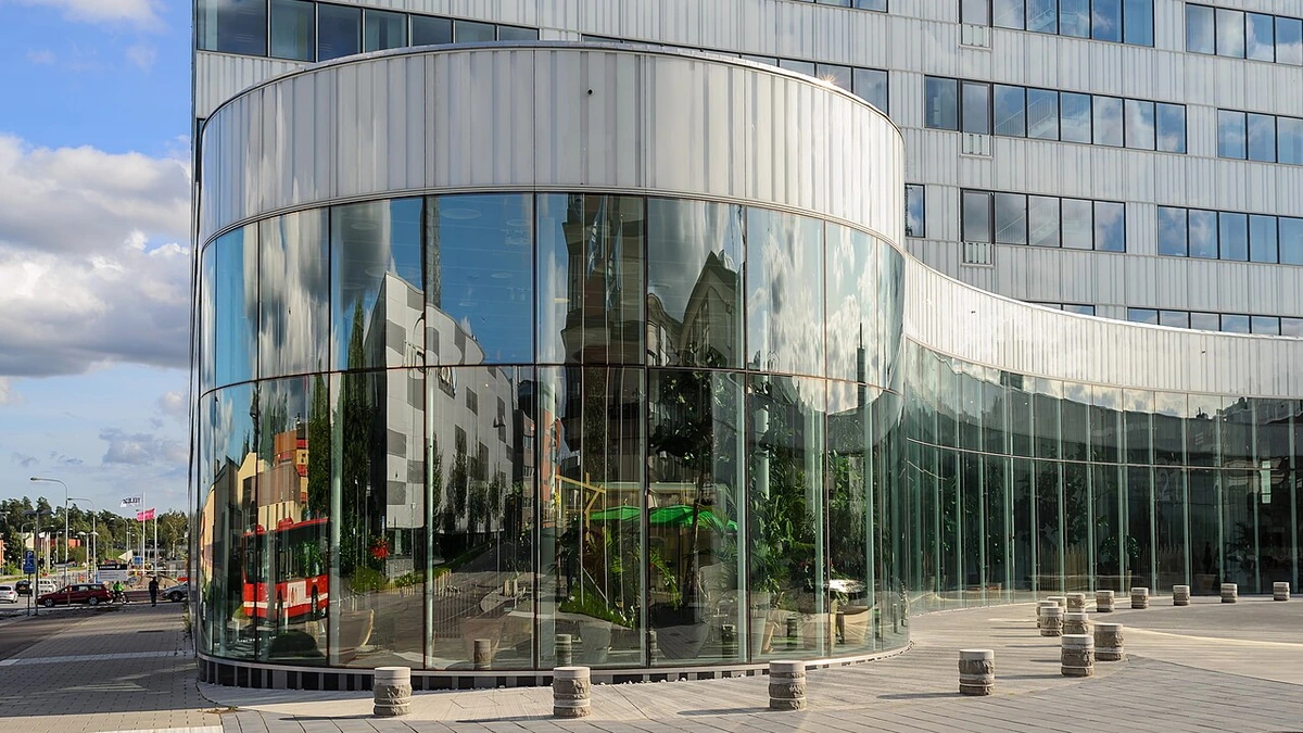 Ericsson headquarters building at Isafjord 1 in Kista, Stockholm.