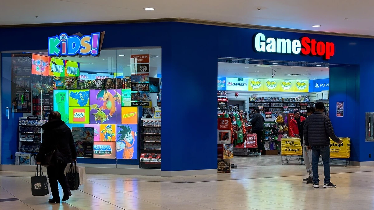 GameStop storefront at Scarborough Town Centre in Toronto with merchandise visible inside.