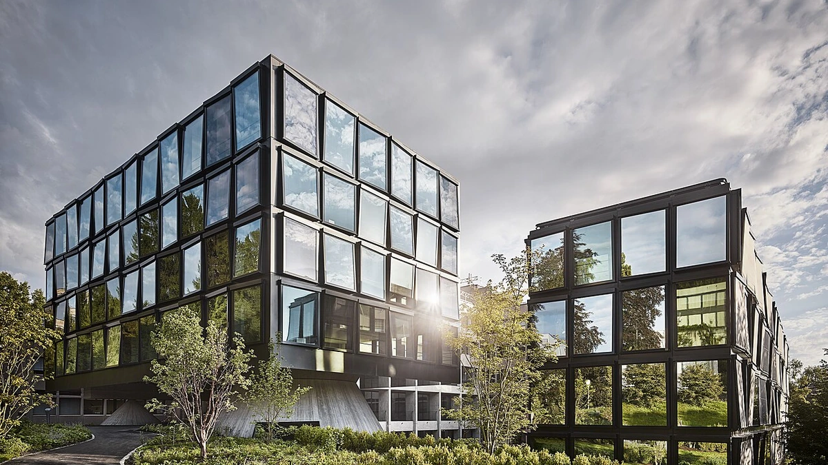 Helvetia Insurance Group headquarters buildings in St. Gallen, Switzerland.