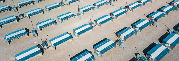 Aerial view of Hut 8's bitcoin mining facility in Medicine Hat, Alberta.