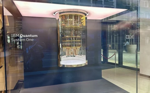 IBM Quantum System One display at IBM London on York Road.