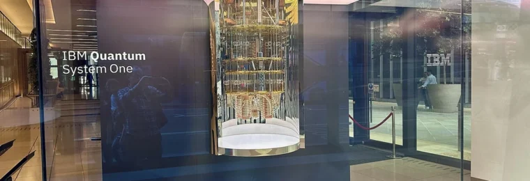 IBM Quantum System One display at IBM London on York Road.