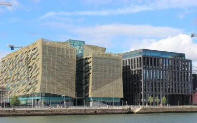 Central Bank of Ireland headquarters on North Wall Quay in Dublin.