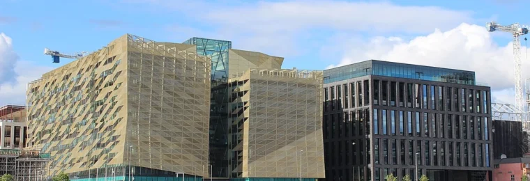 Central Bank of Ireland headquarters on North Wall Quay in Dublin.