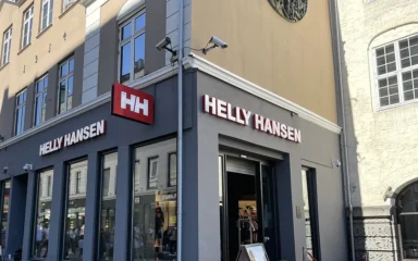 Helly Hansen flagship store on Karl Johans gate in Oslo, Norway.