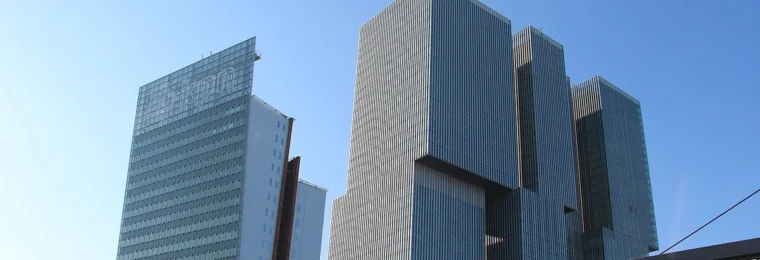 KPN Tower and De Rotterdam buildings in Rotterdam, the Netherlands.