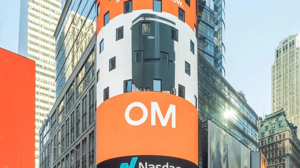 Nasdaq MarketSite building in Times Square, New York.