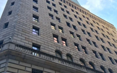 Federal Reserve Bank of New York building in Manhattan.