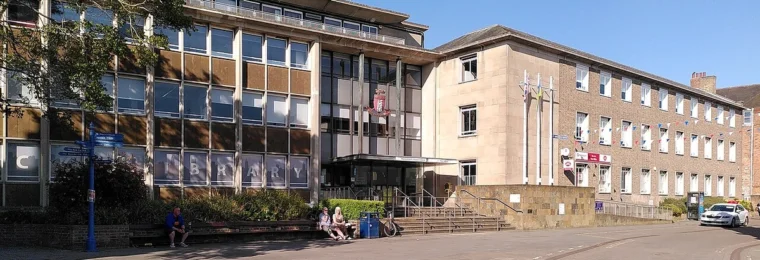 Shire Hall and Warwickshire County Council offices in Warwick.