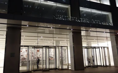 Entrance to Neuberger Berman headquarters at 1290 Avenue of the Americas in New York City.