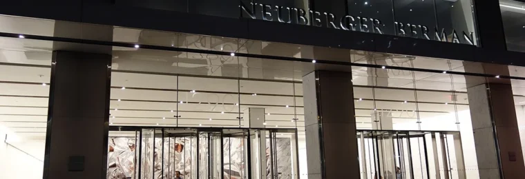 Entrance to Neuberger Berman headquarters at 1290 Avenue of the Americas in New York City.