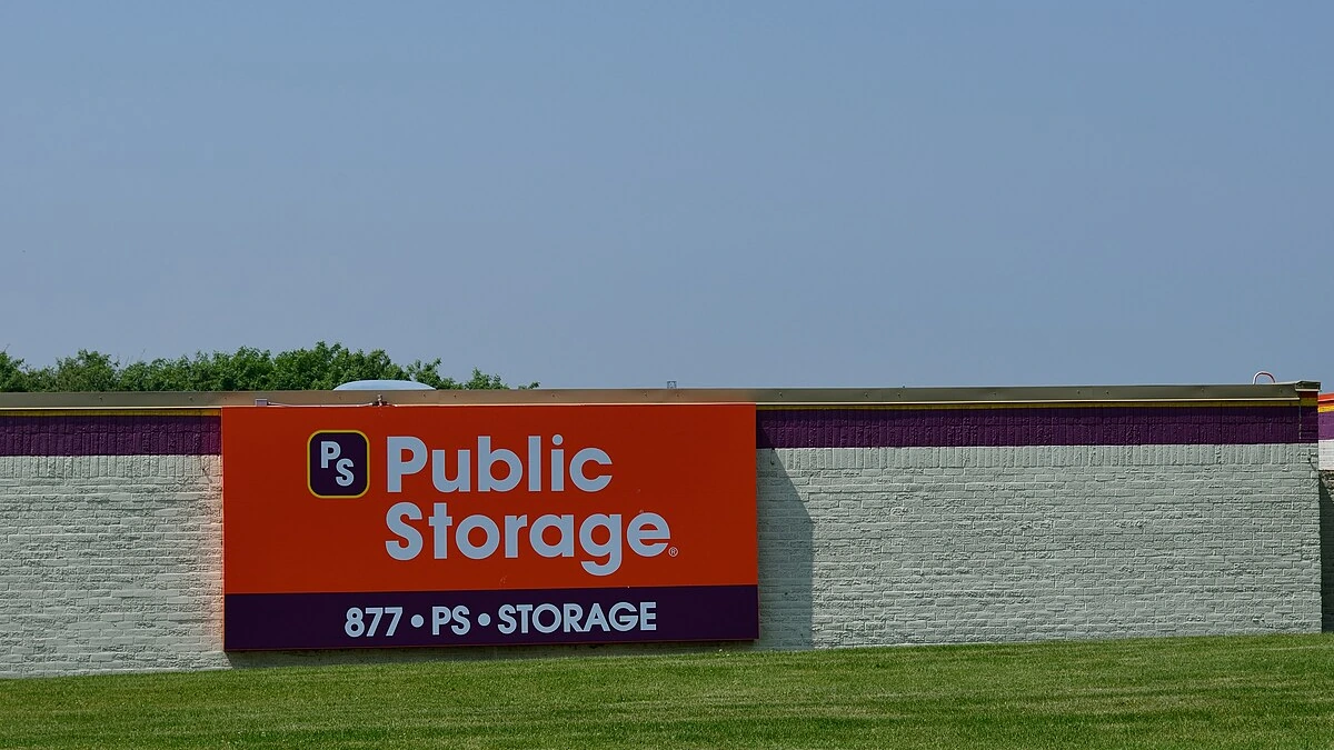 Public Storage facility sign in Scarborough, Toronto.