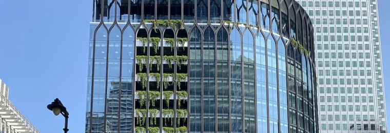 Revolut signage on the company’s head office building at Canary Wharf in London.