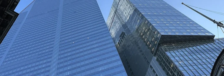 22 Bishopsgate and 8 Bishopsgate skyscrapers in the City of London.