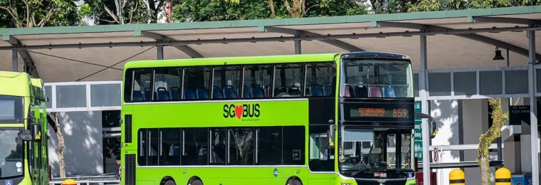 Tower Transit Singapore double-decker bus on service 859 at Sembawang Bus Interchange.