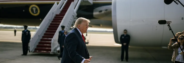 President Donald Trump speaks with reporters near Air Force One at Joint Base Andrews, Maryland, on July 1, 2026.