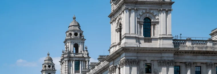 HM Treasury offices at Government Offices Great George Street in Whitehall, London.