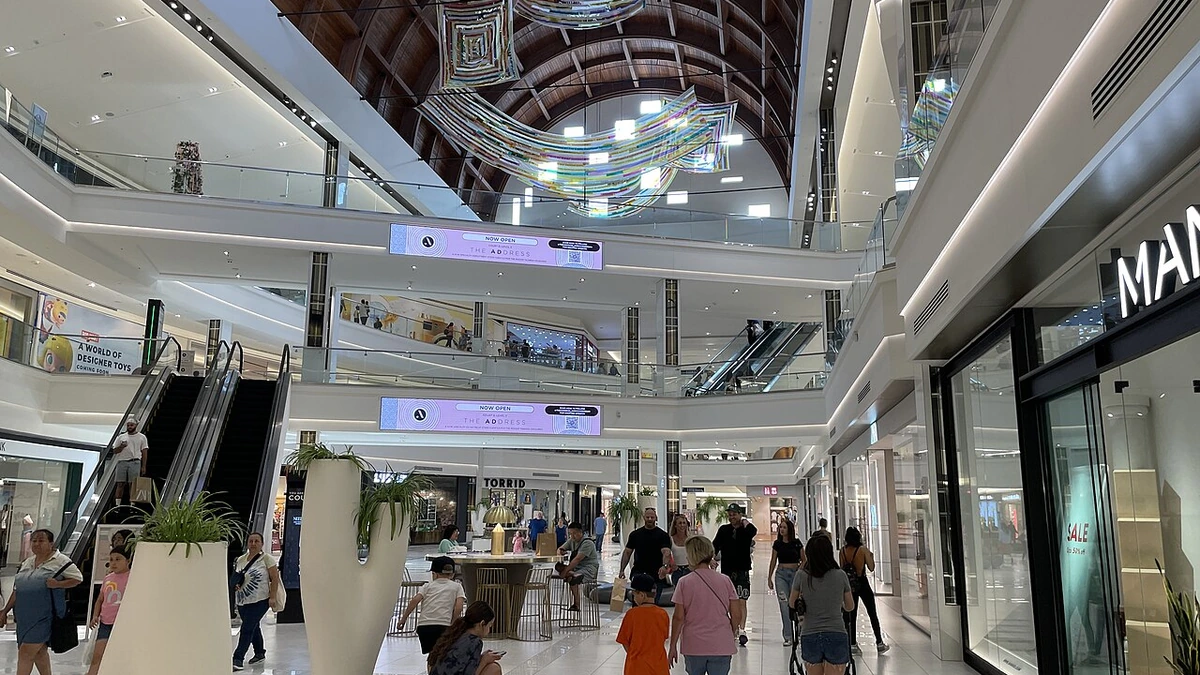 Shoppers inside American Dream Meadowlands in East Rutherford, New Jersey.