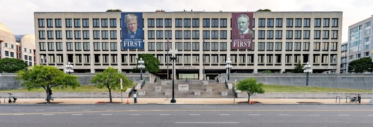 Frances Perkins Building, headquarters of the U.S. Department of Labor, in Washington, D.C.