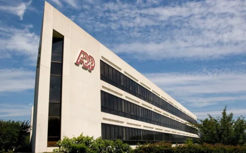 ADP headquarters building in Roseland, New Jersey.