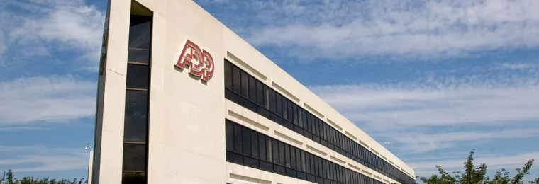 ADP headquarters building in Roseland, New Jersey.