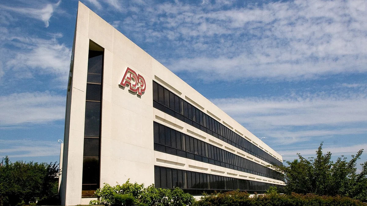 ADP headquarters building in Roseland, New Jersey.