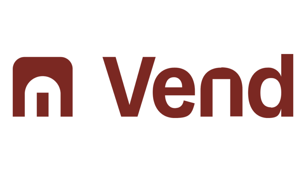 Vend Marketplaces logo in dark red.
