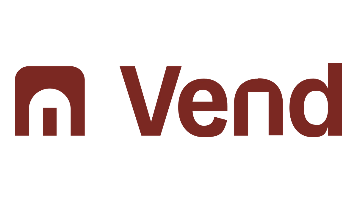 Vend Marketplaces logo in dark red.