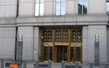 Entrance to the Daniel Patrick Moynihan U.S. Courthouse in Manhattan.