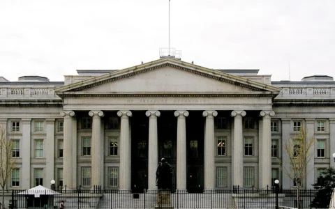 The U.S. Treasury Department Building in Washington, D.C.