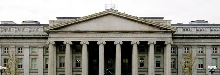 The U.S. Treasury Department Building in Washington, D.C.