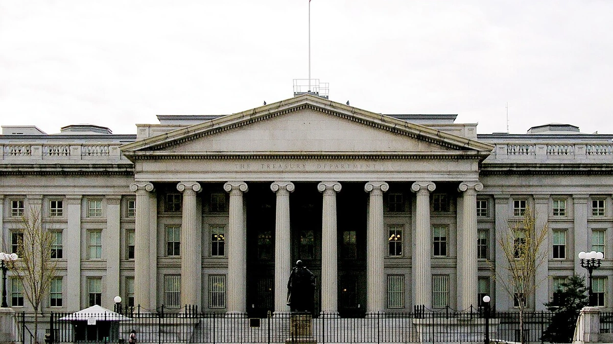 The U.S. Treasury Department Building in Washington, D.C.