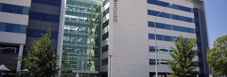Exterior of ABS House, the Australian Bureau of Statistics headquarters in Belconnen, Canberra.