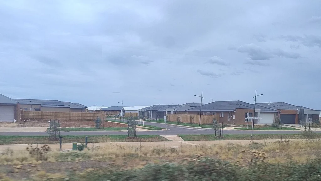 New housing estates being built in the western suburbs of Melbourne, Australia.
