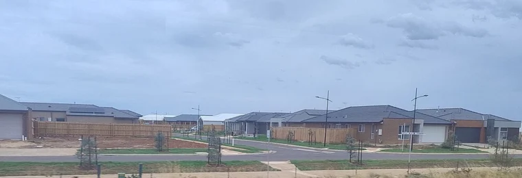 New housing estates being built in the western suburbs of Melbourne, Australia.