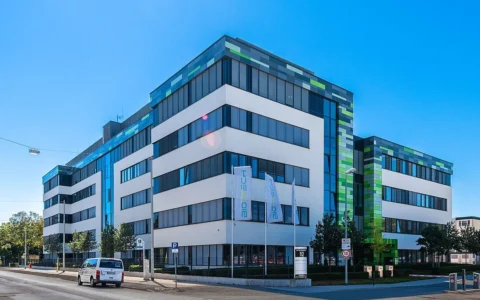 BioNTech administration and laboratory headquarters in Mainz, Germany, photographed in July 2020.