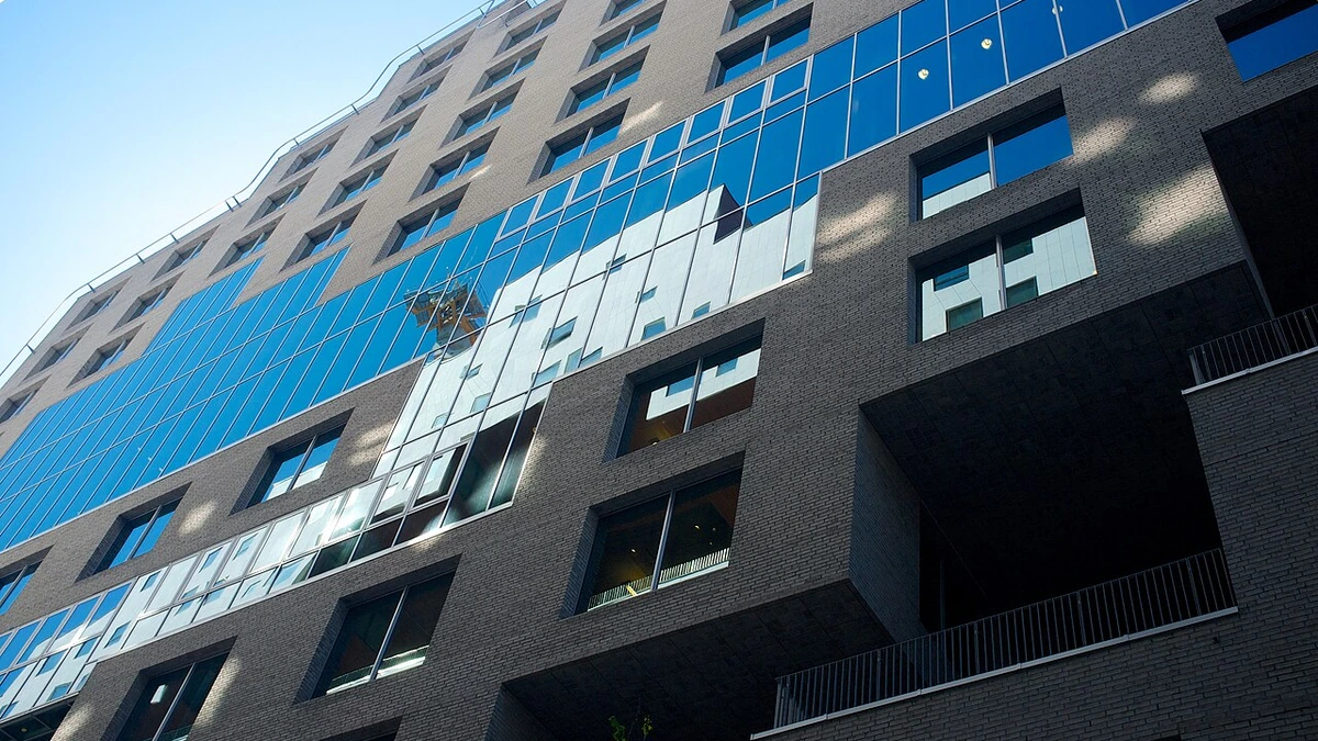 Exterior of DNB's central building in the Barcode district of Bjørvika, Oslo.