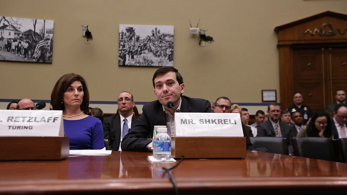 Martin Shkreli testifying before a U.S. House oversight committee.