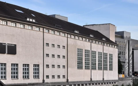 Börse Zürich building in Zurich, Switzerland, beside the former EWZ Unterwerk Selnau.